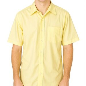 Kirkland Signature Short Sleeve Button Down Non-Iron Mens XL Dress Shirt